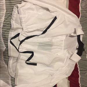 White blouse button down